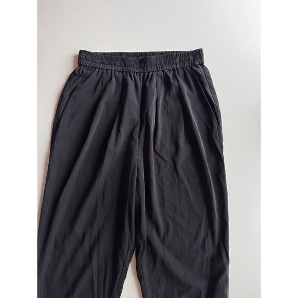 KIT AND ACE Black City Nylon Silk Blend Tapered Casual Ankle Pants, Size 8 - Picture 2 of 9